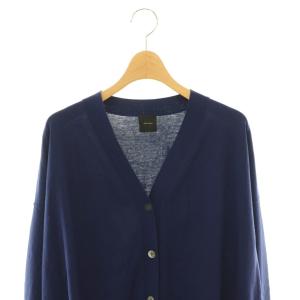 Spick&Span 26SS Emil cotoni Vネックカーディガン ニット ネイビー /ES OS