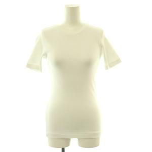 ×イエナ IENA LUSTERリブTシャツ カットソー 半袖 1 ホワイト /ES OS