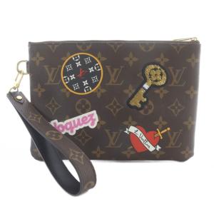 LOUIS VUITTON モノグラムキャンバス シティポーチ ブラウン M63447