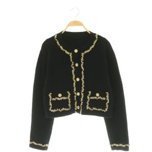 44130 24年 Knit Jacket Bonheur 40 ブラック