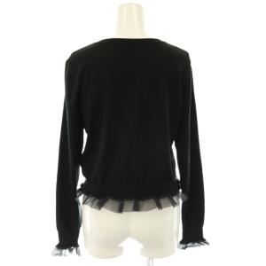 FOXEY 44142 24年 Cardigan Blossom シルク 40 ブラック