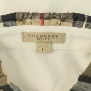 BURBERRY BRIT ポロシャツ 半袖 ノバチェック 切替 L ホワイト /MY OS