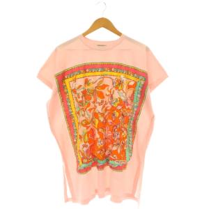 オーバーサイズTシャツ カットソー フレンチスリーブ L ピンク /NR OS