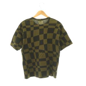 COMME des GARCONS HOMME Tシャツ カットソー チェック 半袖 M カーキ /SY OS