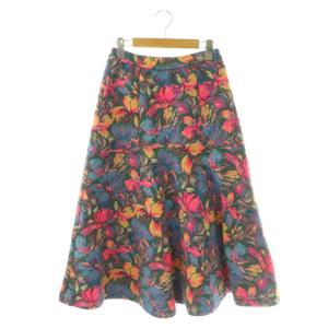 24SS ジャガードロングフレアスカート 花柄 36 マルチカラー 01241 21116-00 /MI