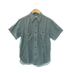 BLUE CHAMBRAY WORK SHIRT シャンブレー シャツ コットン 半袖 15-15 1/2