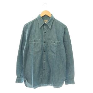 BLUE CHAMBRAY WORK SHIRT シャンブレー シャツ ワークシャツ 長袖 15-15