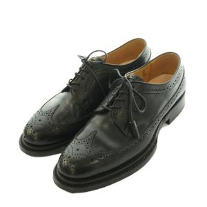 LONG WING TIP シューズ レースアップ UK8 ブラック 5238-17-01011
