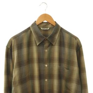 AURALEE SUPER LIGHT WOOL CHECK SHIRT 4 A25AS01LC