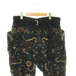 sacai Floral Print Corduroy Pants 2 ネイビー