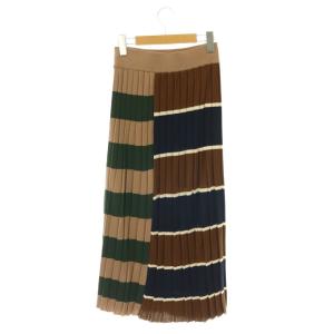 Max Mara ウィークエンド WEEKEND 23年製 ニットプリーツスカート ロング S モカ /SY OS