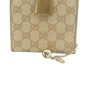 GUCCI GGキャンバス 二つ折り財布 ブラウン 154182