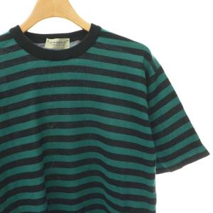 JOHN SMEDLEY ボーダー柄半袖ニット カットソー プルオーバー S ネイビー ブルー /CX OS AD