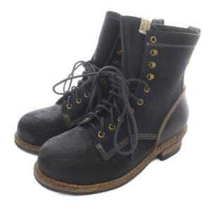 visvim POUNDMAKER-FOLK ショートブーツ 11 ブラック ネイビー