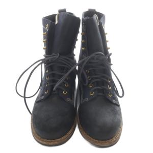 visvim POUNDMAKER-FOLK ショートブーツ 11 ブラック ネイビー