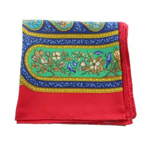 HERMES QALAMDAN カレ90 スカーフ シルク