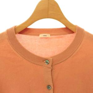 IENA 24SS クルーネックニットカーディガン 長袖 オレンジベージュ /DO OS