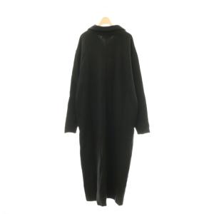 L'Appartement 24SS Halfzip sweatshirt dress ワンピース F ブラック