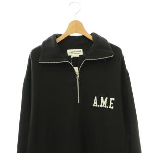 L'Appartement 24SS Halfzip sweatshirt dress ワンピース F ブラック