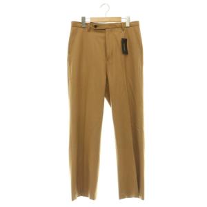 23AW FLANNEL STRAIGH PANTS ハイウエストパンツ 38 キャメル /MY OS