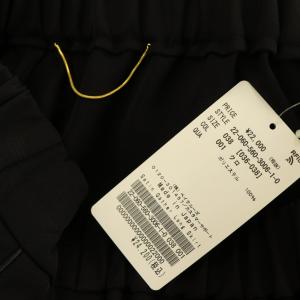 L'Appartement 22SS バックスリット サテンギャザーロングスカート 38 ブラック /MY OS