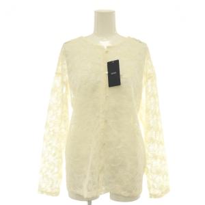 26SS チュール フェザー レース 羽織 トップス シャツ ブラウス 前後2WAY 長袖 ONE SIZE