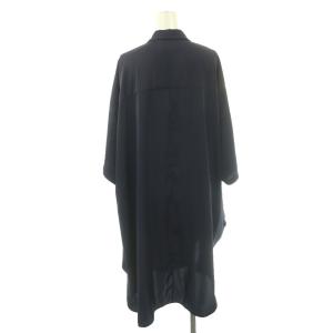 ENFOLD アシンメトリー サークル シャツ ASYMMETRY CIRCLE SHIRT ロング 五分袖 38 紺