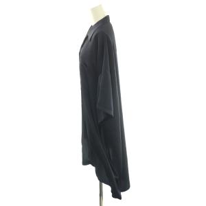 ENFOLD アシンメトリー サークル シャツ ASYMMETRY CIRCLE SHIRT ロング 五分袖 38 紺