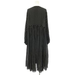 BEARDSLEY 25AW ドットギャザーワンピース 1 ブラック ホワイト