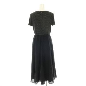 Max Mara ドットカシュクールワンピース 38 ブラック ホワイト