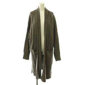 Wool Cashmere スリットカーディガン ニット 長袖 ロング 38 グレー /NR OS
