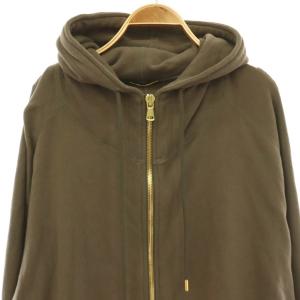 Deuxieme Classe jersey ジップアップパーカー 長袖 コットン 茶 ブラウン /SY OS