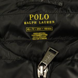 POLO RALPH LAUREN ダウンベスト ジップアップ ナイロン XS ブラック /MY OS
