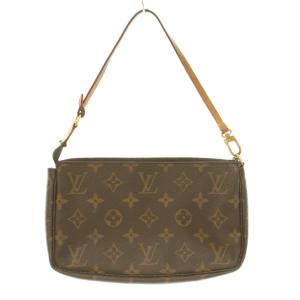 LOUIS VUITTON モノグラム ポシェット・アクセソワール ハンドバッグ ブラウン M51980