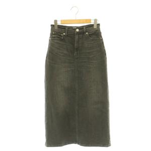 DENIM デニムスカートロング タイト 36 グレー /HK OS