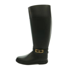 Sergio Rossi レインブーツ ロングブーツ 37 24.0cm 黒 /MI OS