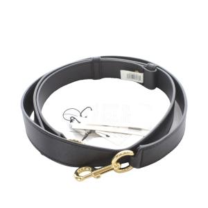 ショルダーストラップ レザー ロゴ 黒 ブラック 無地 フック金具 /RI OS