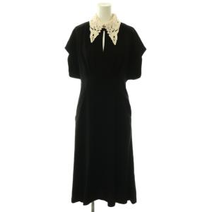 MM18SS-DR003 Silk Lace Collar A-Line Dress ワンピース