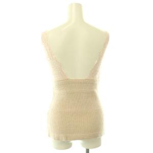 babaco cable tank-top with lace ニットタンク セーター レース カシミヤ混 F ライトベージュ
