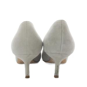 MANOLO BLAHNIK パンプス ハイヒール ポインテッドトゥ スエード 34 グレー /YO1