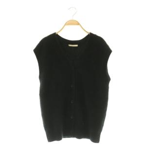 24AW Fur ベスト Vネック ブラック /DO OS