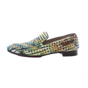Christian Louboutin Dandelion Spikes ローファー 40.5 ブルー系