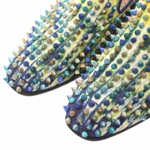 Christian Louboutin Dandelion Spikes ローファー 40.5 ブルー系