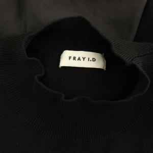 FRAY I.D フリル ノースリーブニット トップス カットソー アシンメトリー ONE ブラック /MY OS