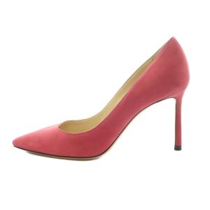 JIMMY CHOO パンプス ポインテッドトゥ ピンヒール スエード 37 24.0cm ピンク /MI OS