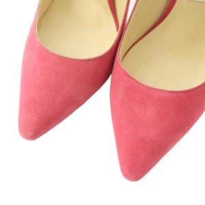 JIMMY CHOO パンプス ポインテッドトゥ ピンヒール スエード 37 24.0cm ピンク /MI OS