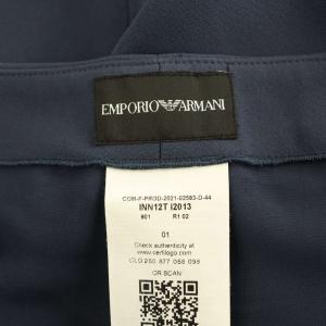 EMPORIO ARMANI ベルト付きスカート 膝丈 フレア USA 44 ネイビー /MY OS