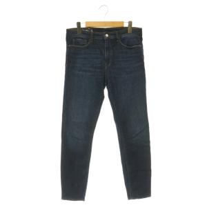 スキニーデニムパンツ テーパード ストレッチ ダメージ加工 28 ネイビー /MY OS