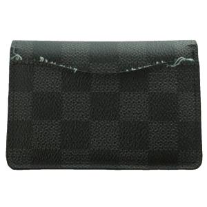 LOUIS VUITTON ダミエ グラフィットキャンバス オーガナイザー ドゥ ポッシュ カードケース 名刺入れ 黒 ブラック グレー
