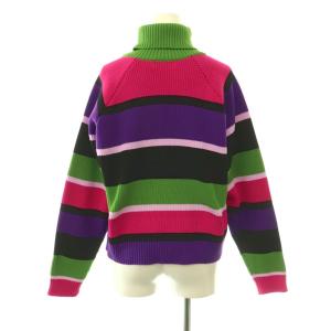 HYSTERIC GLAMOUR 24AW CAMPAIGN LOGO ニット セーター ワッペン ボーダー タートル F パープル マルチカラー
